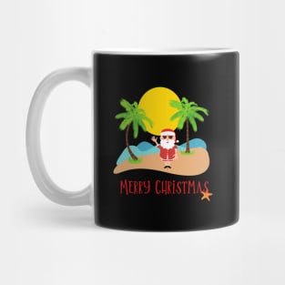 Merry Christmas Australian Beach Santa Mug